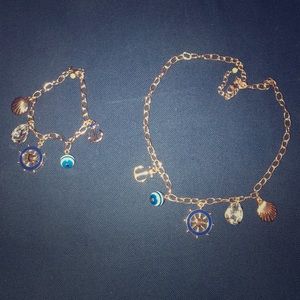 Necklace and bracelet set.